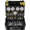 Hydraulic Pressure Test Kit, 10/100/250/400/600bar, 5 Gauges 13 Couplings 14 Tee Connectors 5 Test Hoses, Excavator Hydraulic
