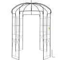Birdcage Shape Garden Arbor, 8 FT High, 5.2FT Wide, Heavy Duty Wrought Iron Arbor, Wedding Arch Trellis for Climbing Vines in