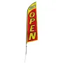 Open Flag with Pole Kit, Advertising Flag for Business Outside, Advertising Feather Flag Kit, Includes 1 Banner Flag, 1 Pole, 1 