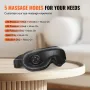 Eye Massager with Heat, Heated Eye Massage Mask with 5 Modes and Bluetooth Music, 180° Foldable Eye Care Massager for Migraines,