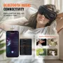 Eye Massager with Heat, Heated Eye Massage Mask with 5 Modes and Bluetooth Music, 180° Foldable Eye Care Massager for Migraines,