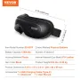 Opvarmet øjenmassager Øjenplejeindretning 5 tilstande Bluetooth