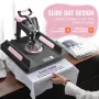 8 in 1 Heat Press Machine 38x38 cm 850.5 g Tumbler Press T-Shirts Black