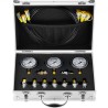 Hydraulic Pressure Test Kit, 250/400/600bar, 3 Gauges 9 Test Couplings 3 Test Hoses, Excavator Hydraulic Test Gauge Set with