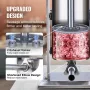 Manual Sausage Stuffer, 10 L / 22 LBS Vertical Sausage Machine, Dual-Speed Meat Stuffer, Made of Food-Grade 304 Stainless Steel,