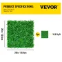 Artificial Boxwood Panel UV 6pcs Boxwood Hedge Wall Panels, Artificial Grass Backdrop Wall 20" X 20" 4 cm Green Grass Wall, Fake