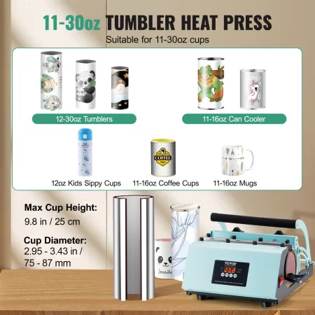 Tumbler Heat Press Machine 11-30oz krus Press Sublimering