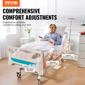 Premium 3 Funktion Fuld elektrisk hospitalsseng ICU Medical Bed