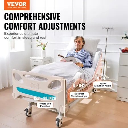 Premium 3 Function Full Electric Hospital Bed ICU Medical Bed 200 kg Loads