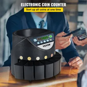 Euro Coin Counter Sorter 500-1000 Mønter Elektronisk automatisk