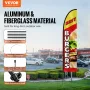 Burger Restaurant Advertising Feather Flag Kit Swooper Flag
