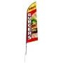 Burger Restaurant Advertising Feather Flag Kit Swooper Flag
