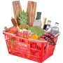 Shopping Basket, Set of 20, 21L Durable Plastic Grocery Basket with Handle and Stand, 16.5 x 11.8 x 8.27 inch Portable Shop Bask