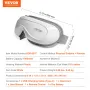 Eye Massager with Heat & Remote, Heated Eye Massage Mask with 5 Modes and Bluetooth Music, 180° Foldable Eye Care Massager for E
