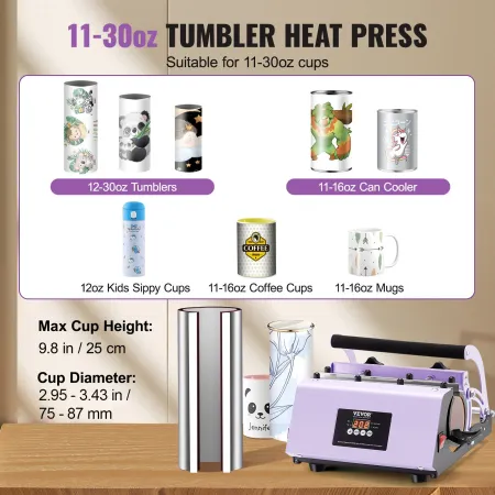 Tumbler Heat Press Machine 11-30oz krus Press Sublimering