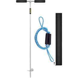 Sandanker, 36 "Længde Auger til stranden og sandbjælken, 316 rustfrit stål skrue Anker med aftageligt håndtag, Bungee Line &"