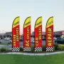 Auto Repair Advertising Feather Flag Kit Swooper Flag og poler