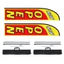 Open Flags with Pole Kit, Advertising Flags for Business Outside, Advertising Feather Flag Kit, Includes 2 Banner Flags, 2 Poles