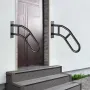 Handrails for Outdoor Steps, 29" Length Wall Mount Safety Railings for 1-3 Steps, U-Shaped Handrail with Matte Black Finished, S