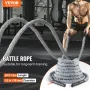 Battle Rope, 1.5 Inch Diameter 30Ft Length Polyester Exercise Rope, Battle Exercise Equipment with Protect Sleeve & Anchor, Heav