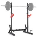 Squat Stand Power Rack, Multi-Functional Barbell Rack with Hook, Weight Plate Storage Attachment, Adjustable Free Bench Press