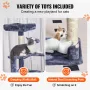 Cat Tree 60.6 "Cat Tower med Cat Condo Sisal Scratching Post