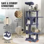 Cat Tree for Indoor Cats, 60.6" Cat Tower with Cat Condo, Sisal Scratching Post, Hammock, Top Perch, Jumping Platforms, Large Ca