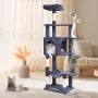 Cat Tree for Indoor Cats, 60.6" Cat Tower with Cat Condo, Sisal Scratching Post, Hammock, Top Perch, Jumping Platforms, Large Ca