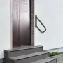Handrails for Outdoor Steps, 18.9" Length 1.3"Pipe Wall Mount Safety Railings for 1-2 Steps, Stair Handrail with Matte Black Fin