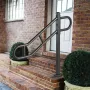 Single Post Handrail for Outdoor 1-3 Step 102.9 cm Stair Handrail Floor Mount