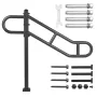 Single Post Handrail for Outdoor 1-3 Step 102.9 cm Stair Handrail Floor Mount
