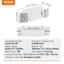 6 Pack Commercial Emergency Light, 3W, White LED Emergency Exit Lighting Fixtures with 180 Minutes Backup Battery Adjustable 2 L