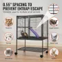 34 "Metal Small Animal Cage 2-lags rullende ilderbur med bakke