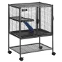 34 "Metal Small Animal Cage 2-lags rullende ilderbur med bakke