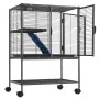 34 "Metal Small Animal Cage 2-lags rullende ilderbur med bakke