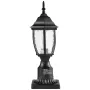 Dusk to Dawn Outdoor Post Light, 400 mm Height, Waterproof Lamp Post Light Fixture with 3.5 in Pier Mount Base Glass Shade, Ligh