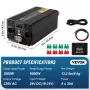 Ren sinusbølgeinverter Power Inverter 3000W DC24V til AC230V