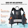 Life Vest for Watersports (PFD), Life Jacket with Waterproof Nylon & 96N Buoyancy, Life Vest/Jacket for Any Water Activity-Fishi