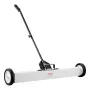 36-Inch Magnetic Sweeper with Wheels, 55 lbs Capacity, with Telescoping Magnetic Pickup Tool, Adjustable Handle, Magnetic Pickup