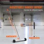 15-Inch Magnetic Sweeper with Wheels, 8 lbs Capacity, with Telescoping Magnetic Pickup Tool, Adjustable Handle, Magnetic Pickup 