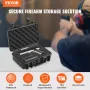 Hard Pistol Cases with Pre-cut PU Foam, Waterproof & Dustproof Hard Gun Case for 1 Pistol, 12.59×9.01×4.4 in Lockable Pistol Cas