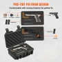 Hard Pistol Cases with Pre-cut PU Foam, Waterproof & Dustproof Hard Gun Case for 1 Pistol, 12.59×9.01×4.4 in Lockable Pistol Cas