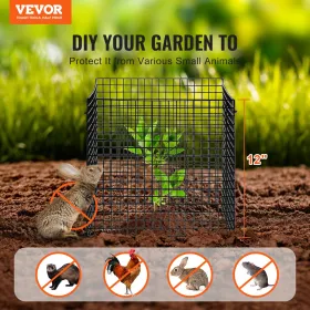 10 Pack Plant Protector from Animals 12'' x 12'' Plant Cage for Vegetables