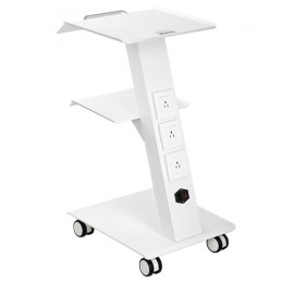 Trolley Cart Dental Lab Mobile Rolling Serving Cart 3 Layers with Socket