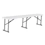 Plastic Folding Bench, 6 ft Portable Bench for Indoor/Outdoor Picnic Party Patio Camping Dining, Foldable Smooth HDPE Seat for G