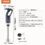 Kommerciel nedsænkning Blender 500W Heavy Duty Hand Mixer til
