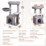 Cat Tree 31.4 "Cat Tower med Cat Condo Sisal Scratching Post