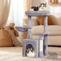 Cat Tree 31.4 "Cat Tower med Cat Condo Sisal Scratching Post
