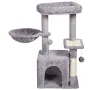 Cat Tree for Indoor Cats, 31.4" Cat Tree Tower with Cat Condo, Sisal Scratching Post, Hammock, Top Perch, Jumping Platform, Cat 