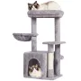 Cat Tree for Indoor Cats, 31.4" Cat Tree Tower with Cat Condo, Sisal Scratching Post, Hammock, Top Perch, Jumping Platform, Cat 